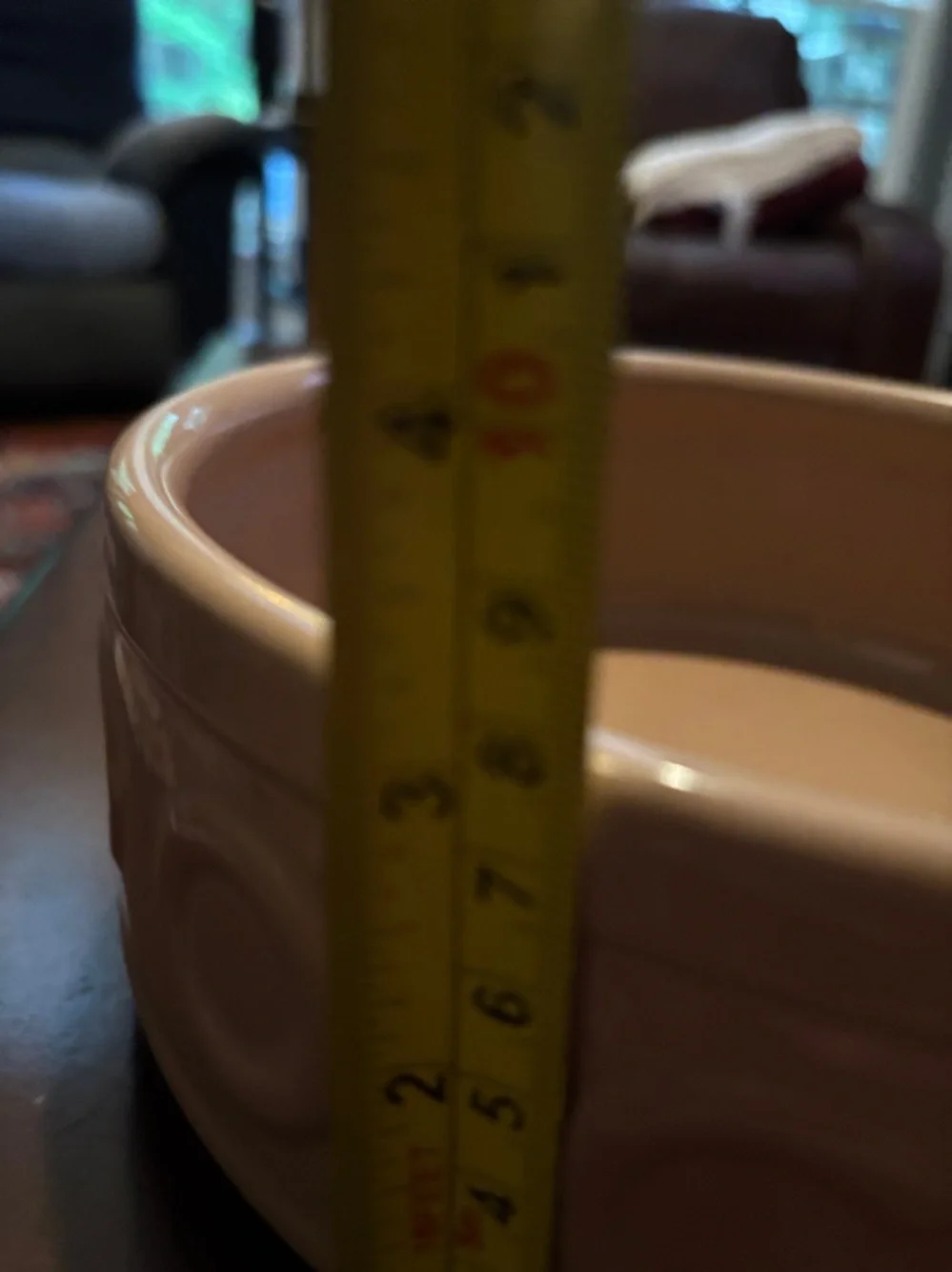 Premium Dog Dish Glazed Beige Ceramic Bowl